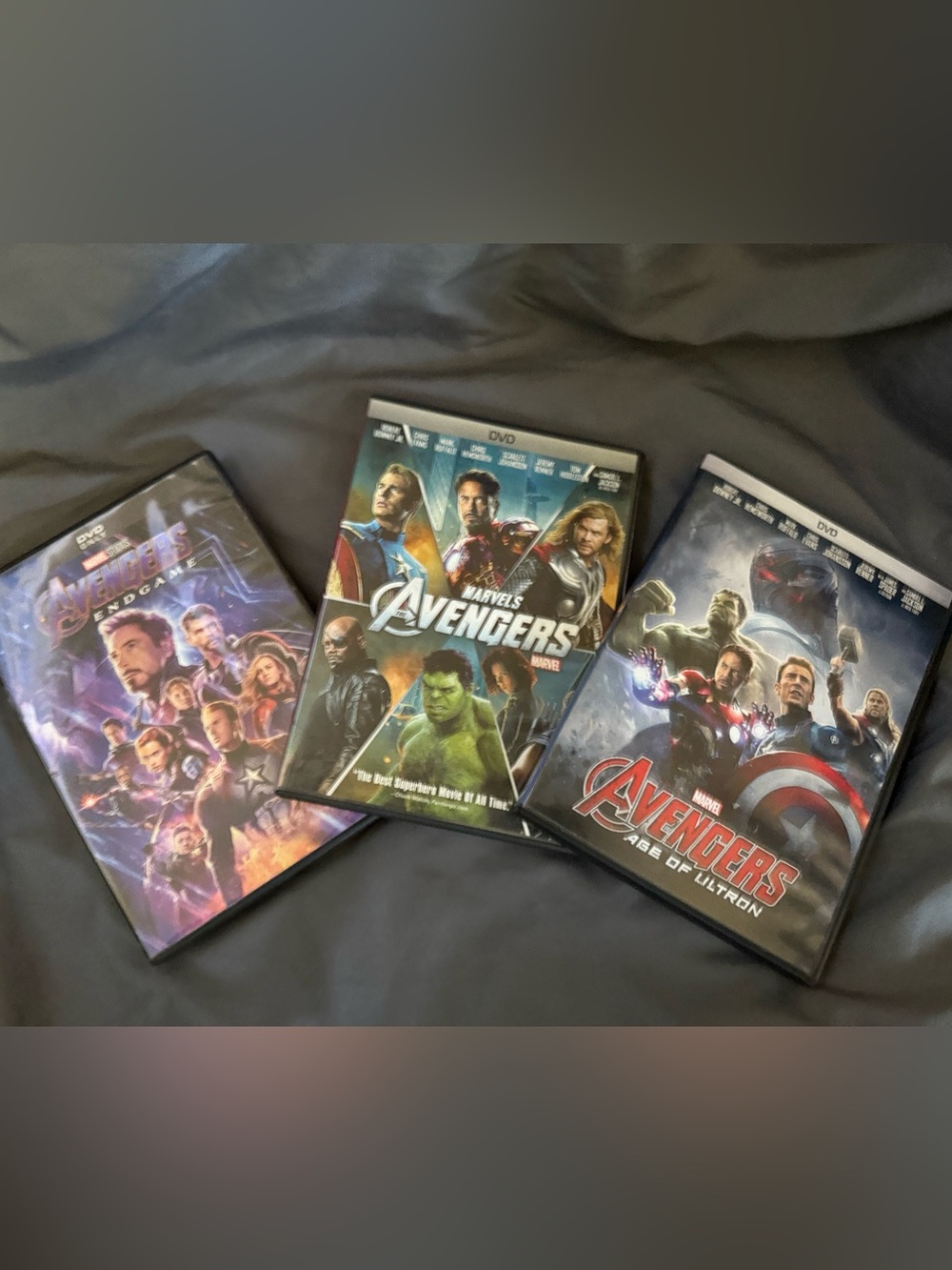 Marvel 3 DVD lot - Avengers, Avengers Age of Ultron and Avengers End Game